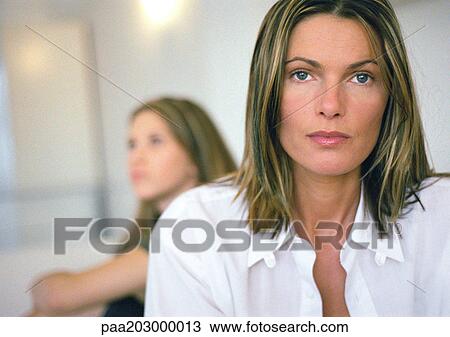 Woman and daughter, portrait View Large Photo Image Stock Image - Woman and daughter, portrait. Fotosearch