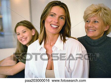 Woman with mother and daughter, portrait. View Large Photo Image Stock Photograph - Woman with mother and daughter, portrait.. Fotosearch