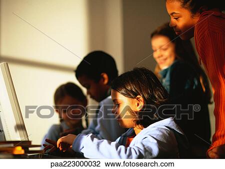 Group of young boys and girls playing games. View Large Photo Image Stock Image - Group of young boys and girls playing games.. Fotosearch