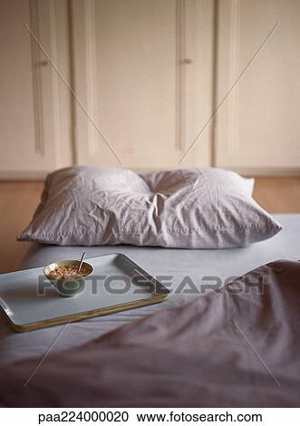 Breakfast tray sitting on bed. View Large Photo Image Stock Image - Breakfast tray sitting on bed.. Fotosearch