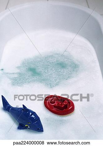 Children's toys in bubble bath. View Large Photo Image Stock Photo - Children's toys in bubble bath.. Fotosearch