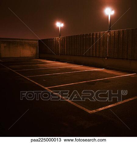 Parking lot at night. View Large Photo Image Stock Image - Parking lot at night.. Fotosearch