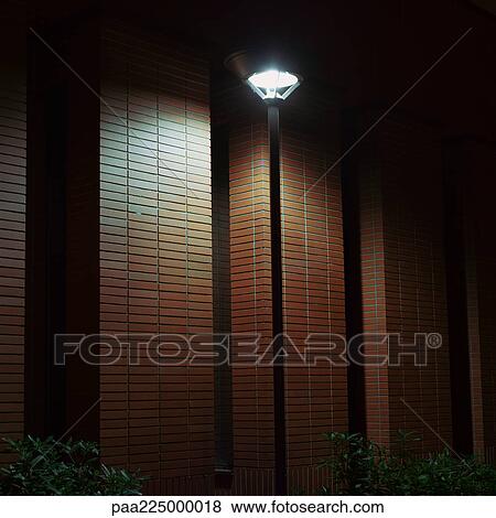 Street light, night View Large Photo Image Stock Photo - Street light, night. Fotosearch