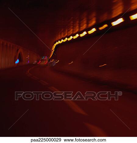 Tunnel, long exposure. View Large Photo Image Stock Photo - Tunnel, long exposure.. Fotosearch