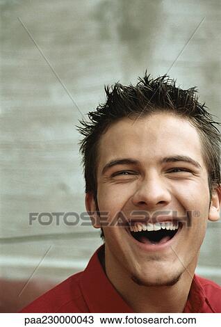 Man laughing, portrait. View Large Photo Image Stock Image - Man laughing, portrait.. Fotosearch