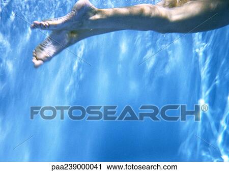 Person underwater, low section, close-up View Large Photo Image Stock Image - Person underwater, low section, close-up. Fotosearch