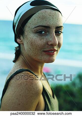 Woman smiling, portrait View Large Photo Image Stock Image - Woman smiling, portrait. Fotosearch