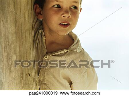 Stock Photo - Boy, portrait. Fotosearch