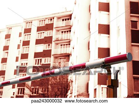 Stock Image - Apartment buildings, low angle view. Fotosearch