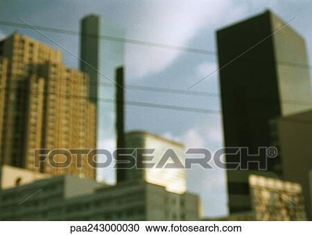 High rises, low angle view, blurred View Large Photo Image Stock Image - High rises, low angle view, blurred. Fotosearch