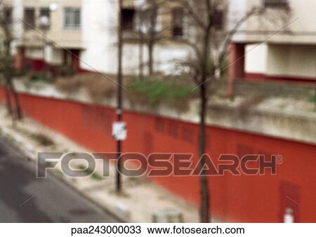 Stock Image - Town street, blurred. Fotosearch