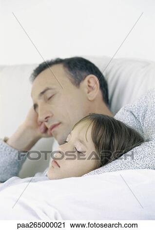Father and daughter sitting on sofa, sleeping View Large Photo Image Stock Image - Father and daughter sitting on sofa, sleeping. Fotosearch