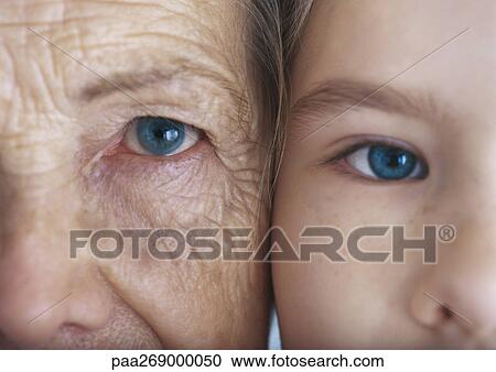 Girl and grandmother, cheek to cheek, close-up, partial view View Large Photo Image Stock Image - Girl and grandmother, cheek to cheek, close-up, partial view. Fotosearch