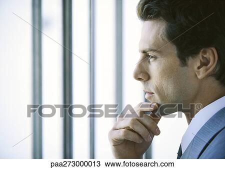 Man, portrait, side view View Large Photo Image Stock Image - Man, portrait, side view. Fotosearch