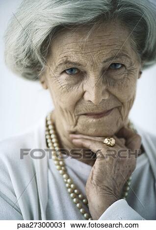 Senior woman, portrait View Large Photo Image Stock Image - Senior woman, portrait. Fotosearch