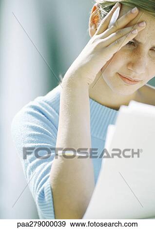 Female student studying, close-up, partial view View Large Photo Image Stock Photo - Female student studying, close-up, partial view. Fotosearch