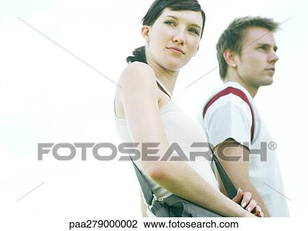 Two students, low angle view View Large Photo Image Stock Image - Two students, low angle view. Fotosearch
