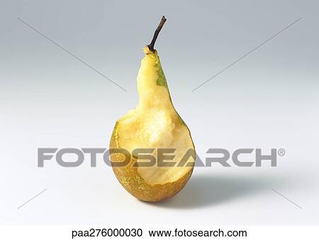 Half-eaten pear View Large Photo Image Stock Image - Half-eaten pear. Fotosearch