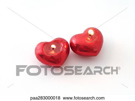 Heart candles View Large Photo Image Stock Photo - Heart candles. Fotosearch