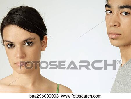 Young couple, close-up View Large Photo Image Stock Image - Young couple, close-up. Fotosearch