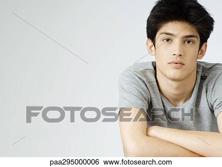 Young man, portrait View Large Photo Image Stock Photograph - Young man, portrait. Fotosearch