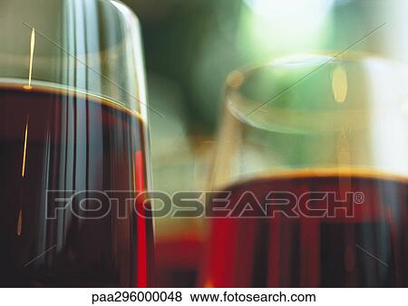 Stock Photo - Glasses of red wine. Fotosearch