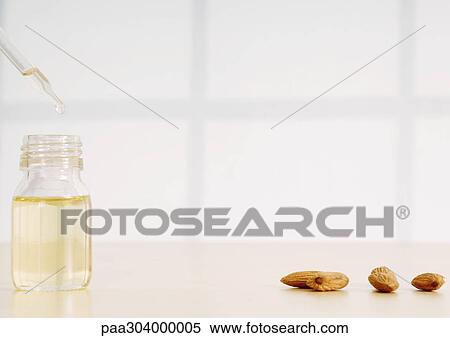 Essential oil, dropper and almonds View Large Photo Image Stock Photography - Essential oil, dropper and almonds. Fotosearch