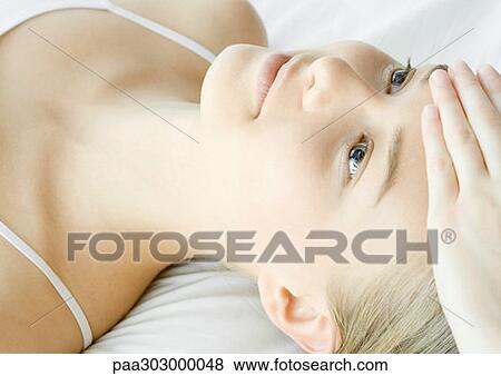 Stock Photo - Woman having head massage. Fotosearch