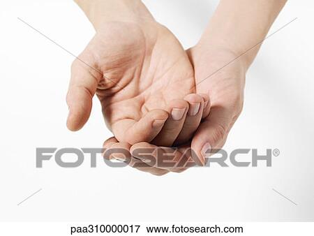 Cupped hands View Large Photo Image Stock Photo - Cupped hands. Fotosearch