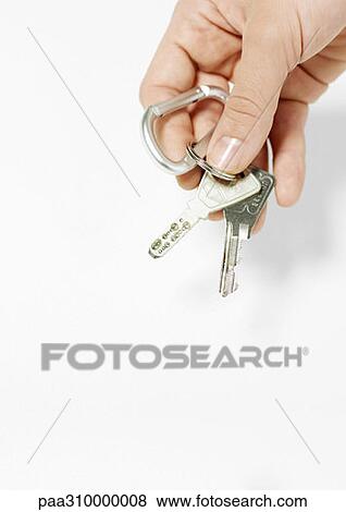 Stock Photo - Hand holding keys. Fotosearch