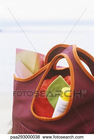 Beach bag View Large Photo Image Stock Photo - Beach bag. Fotosearch