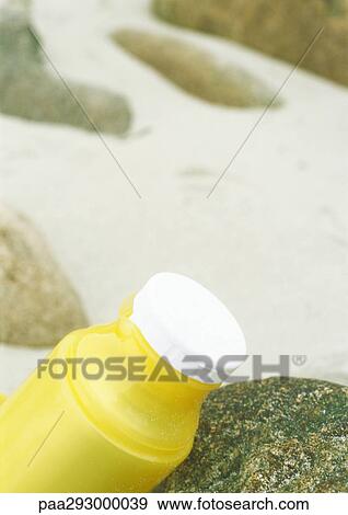 Plastic bottle on beach View Large Photo Image Stock Photo - Plastic bottle on beach. Fotosearch