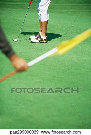 Golfer putting View Large Photo Image Stock Photo - Golfer putting. Fotosearch