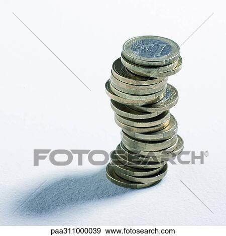 Stack of euro coins View Large Photo Image Stock Photo - Stack of euro coins. Fotosearch