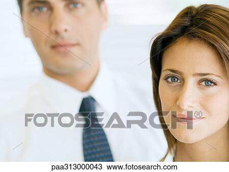 Two business associates, portrait View Large Photo Image Stock Image - Two business associates, portrait. Fotosearch