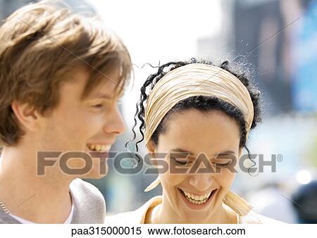 Young couple laughing View Large Photo Image Stock Photography - Young couple laughing. Fotosearch