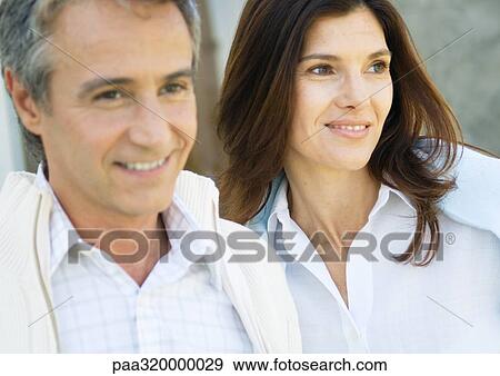 Mature couple smiling View Large Photo Image Stock Photo - Mature couple smiling. Fotosearch
