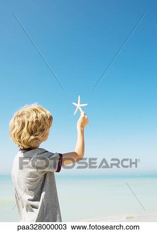 Child holding up starfish View Large Photo Image Stock Image - Child holding up starfish. Fotosearch