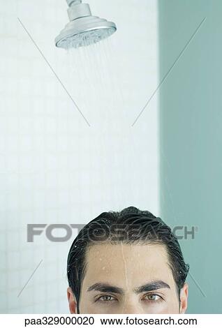 Man under shower, cropped View Large Photo Image Stock Image - Man under shower, cropped. Fotosearch