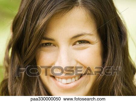 Woman's smiling face View Large Photo Image Stock Image - Woman's smiling face. Fotosearch