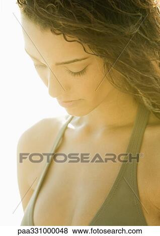 Woman wearing bathing suit View Large Photo Image Stock Photo - Woman wearing bathing suit. Fotosearch