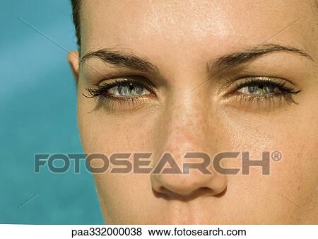 Woman's eyes and nose View Large Photo Image Stock Photo - Woman's eyes and nose. Fotosearch