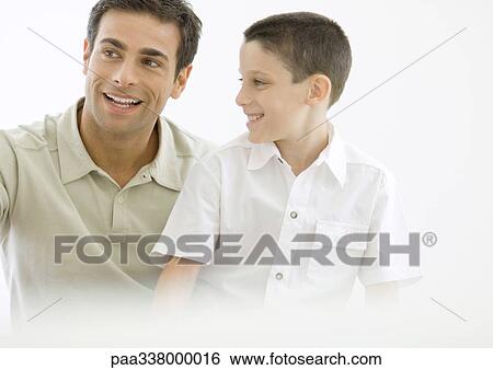 Man and son View Large Photo Image Stock Photograph - Man and son. Fotosearch