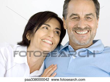 Mature couple smiling View Large Photo Image Stock Image - Mature couple smiling. Fotosearch