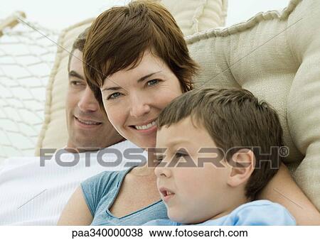 Family in hammock, portrait View Large Photo Image Stock Photo - Family in hammock, portrait. Fotosearch