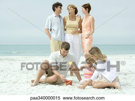 Group on beach View Large Photo Image Stock Photography - Group on beach. Fotosearch