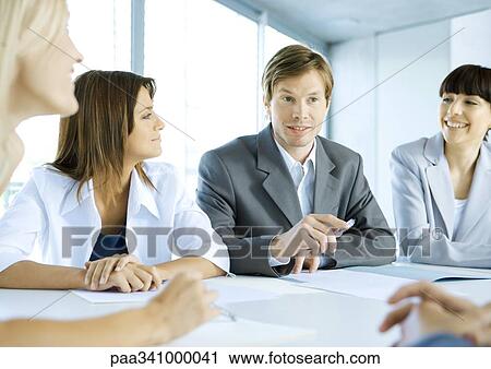 Business meeting View Large Photo Image Stock Image - Business meeting. Fotosearch