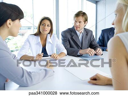 Business meeting View Large Photo Image Stock Photo - Business meeting. Fotosearch