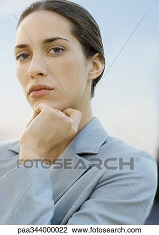 Young businesswoman, portrait View Large Photo Image Stock Image - Young businesswoman, portrait. Fotosearch