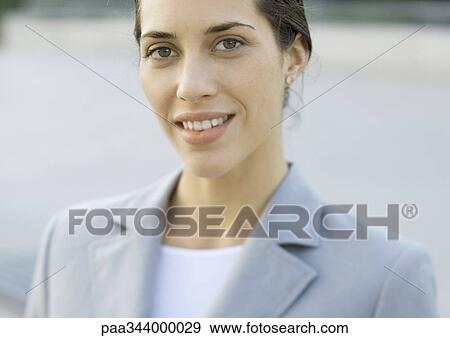 Young businesswoman, portrait View Large Photo Image Stock Photo - Young businesswoman, portrait. Fotosearch